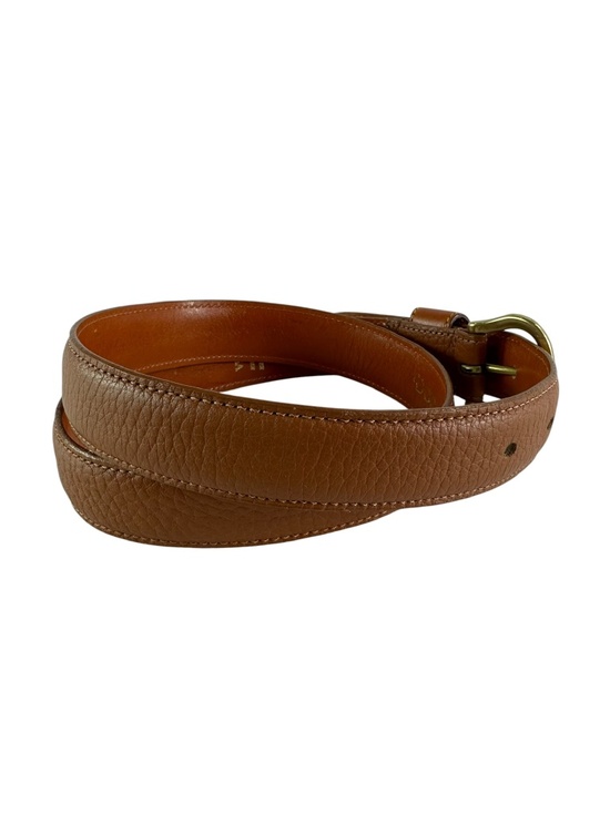 Vintage Dooney & Bourke All-Weather Tan Pebbled Leather Unisex Dress Belt 30-32 main image 8
